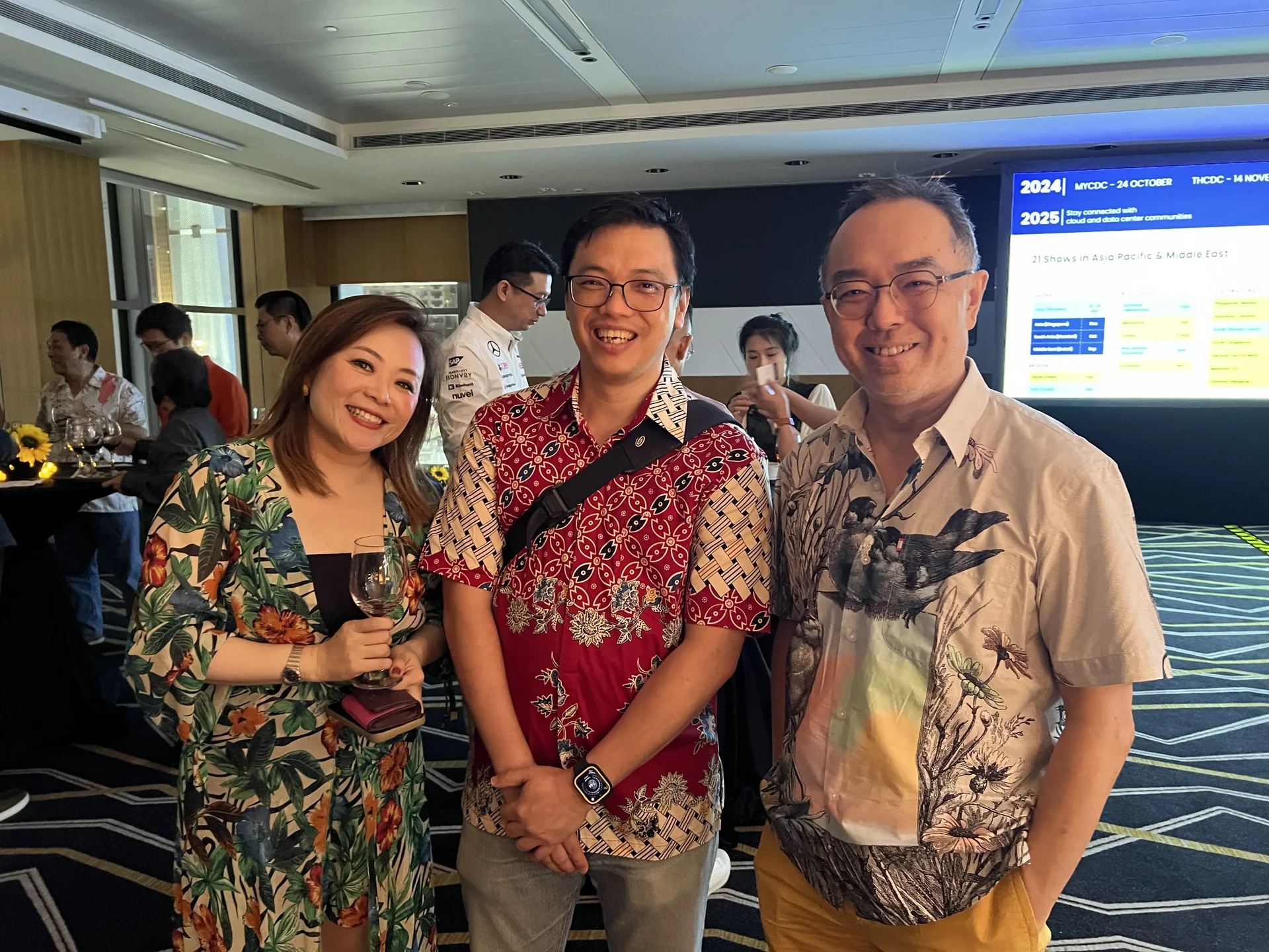 Technology leaders networking at F1 Singapore Grand Prix VIP venue